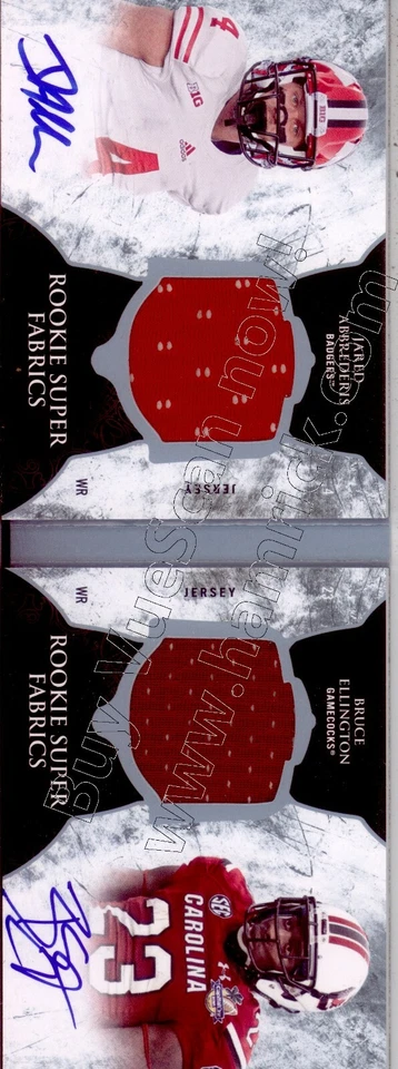 abbrederis ellington rookie rc auto dual jersey badgers gamecocks college #/10 - Image 1 of 1