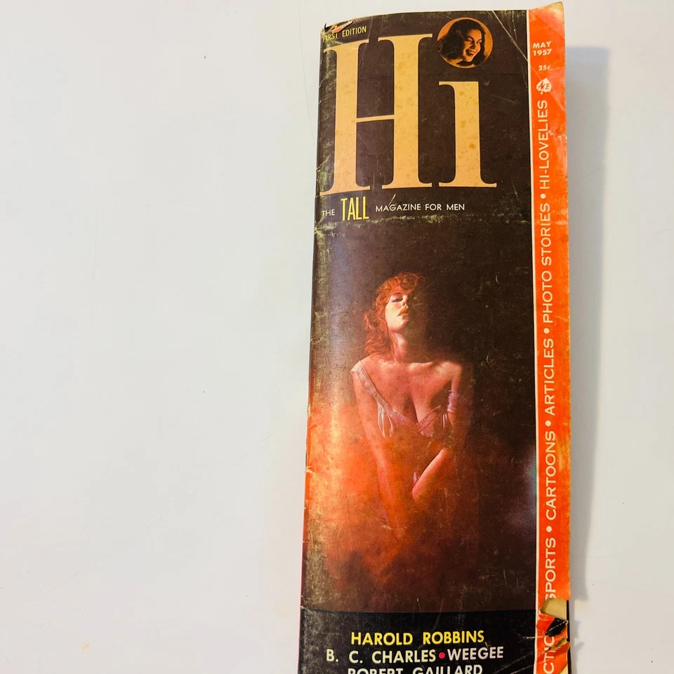 Винтажный мужской журнал чизкейк Hi май 1957 первое издание высокий формат - Изображение 1 из 2