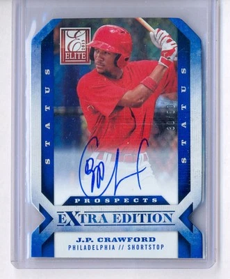 J.P. CRAWFORD 2013 ELITE EXTRA EDITION SIGNATURE STATUS BLUE AUTO RC #30/50 - Image 1 of 2