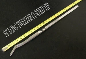 Curved Tip Huge Tweezer Extra Long Forceps 24" Long Stainless Steel - Picture 1 of 1