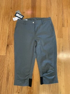 Neu mit Etikett Annika DAMEN Golf Caprihose, Größe: 2, Farbe: grau/schwarz Einzelhandel 95 $ - Bild 1 von 3