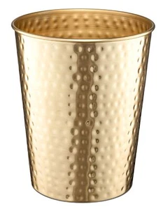 Handcrafted Metal Wastebasket Trash Can for Home Office Bedroom Decorative Wa... - Picture 1 of 5