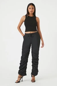 JOLIE & JOY Ruched Drawstring Joggers In Black Size 3X - Picture 1 of 10