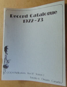 Coda Publications Magazine supplement Record Catalogue 1972-1973 about 30 labels - Imagen 1 de 5