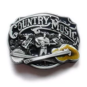 Country Music Belt Buckle Western Cowboy Native American (CMC-02) - Picture 1 of 2