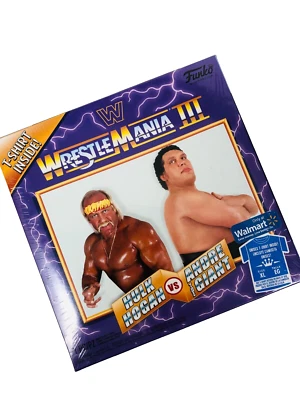 HULK HOGAN ANDRE EL GIGANTE WRESTLEMANIA III FUNKO POP! JUEGO CAMISETA Y ANILLO Foto 1 de 4