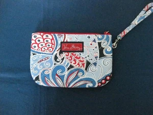 Muñequera Vera Bradley Seaside Collection Paisley roja blanca azul retirada nueva sin etiquetas - Imagen 1 de 5