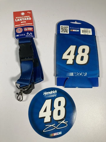 NASCAR Blue #48 Jimmie Johnson Lot Of Lanyard Magnet Koozie Gift Lot Cover