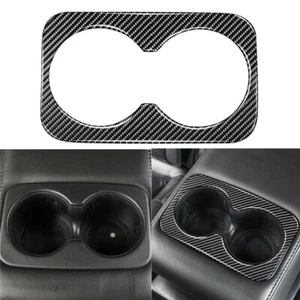 For Grand Cherokee 2011-2020 Carbon Fiber Rear Water Cup Holder Frame Cover Trim - Imagen 1 de 8