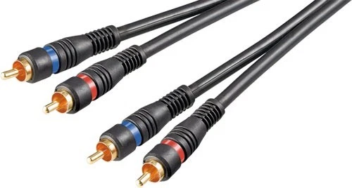 Car Amplifier Stereo Radio Pre Out Rca Cables Leads Wires 5 Metres Gold Plated - Image 1 of 1