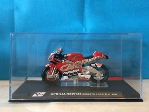 SUPERBE APRILIA RSW125 ROBERTO LOCATELLI 2004 NEUF EN BOITE 1/24 J10 - Imagen 1 de 5