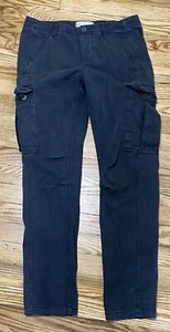Free People Women's Black Cargo Like Skinny Jeans Size 2 Excellent 🔥 - Picture 1 of 8