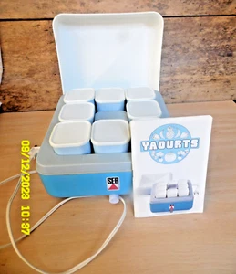C2/ SEB YAOURTIERE VINTAGE BLEU..8 POTS..FONCTIONNE ... TRES TRES BON ETAT - Picture 1 of 3