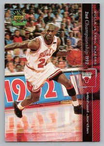 Michael Jordan Bulls '92 Champs Jumbo 484/700 1999 autenticado Upper Deck - Imagen 1 de 2