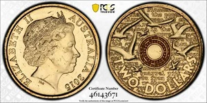 PCGS MS64 2015 $2 Remembrance Day - Picture 1 of 1