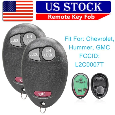 2 para 2006 2007 2008 2009 10 Hummer H3 entrada sin llave coche mando a distancia llavero L2C0007T Foto 1 de 4