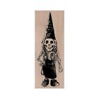 Mounted Rubber Stamp, Lady Gnome Skeleton, Gnome, Garden Gnome, Gnome Bones