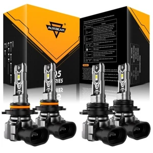 AUXBEAM 9005 9006 Combo LED Headlight Bulbs High Low Beam 6500K White 40000LM - Picture 1 of 12