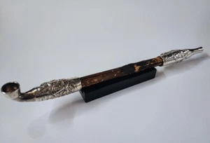 Pipa para fumar Kenka Kiseru tabaco antigua japonesa plateada bajoshu samurai - Imagen 1 de 10