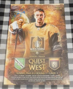 Reilly Smith Signed Vegas Golden Knights Gameday Poster Back signed By Dallas - Picture 1 of 2