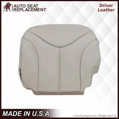 GMC Yukon 2000 2001 2002 parte inferior del conductor repuesto cuero cubierta de asiento pizarra bronceada Foto 1 de 4