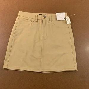Aeropostale Womens Size 4 Khaki Stretch Pocketed High Rise Mini Skirt NWT - Picture 1 of 9