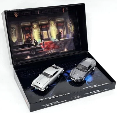 Minichamps 1/43 Aston Martin DBS + DB5 Casino Royale 007 Diecast Scale Model Car - Image 1 of 4