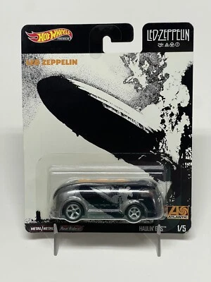 Hot Wheels Led Zeppelin Haulin’ GAS Blue Real Riders Premium 2019 New Sealed - Image 1 of 3