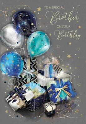 TO A SPECIAL BROTHER Birthday Card - Cherry Orchard Grayson - Modern Balloons