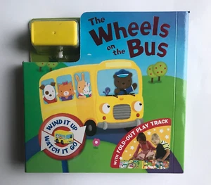 Interactive The Wheels On The Bus Windup Toy Track Book Kids Age 1-6 year New !! - Picture 1 of 2