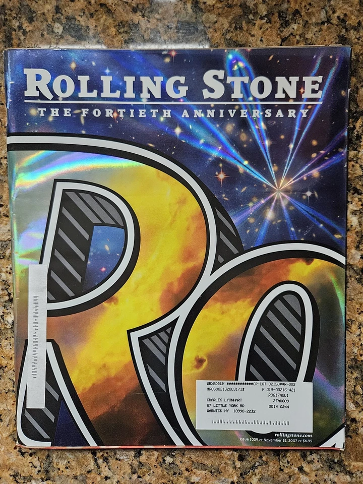 Rolling Stone Magazine Issue 1039 November 15, 2007 The 40th Anniversary Issue - Image 1 of 1