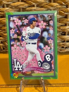 R0308 2025 Topps World Tour Tokio Takashi Murakami Verde/99 Freddie Freeman - Imagen 1 de 2