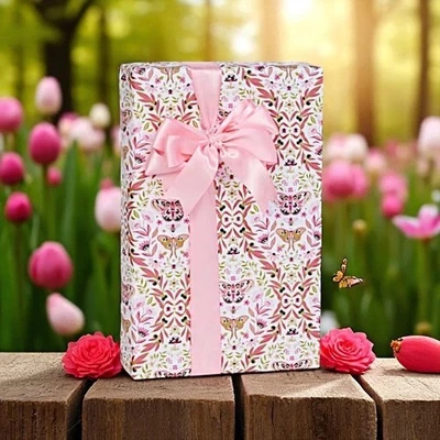 MOSAIC BUTTERFLY Print Design 24" Gift WRAPPING Paper Choose Length Amount - Image 1 of 2