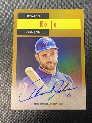 2024 Topps Archives Howard Johnson Gold Auto 29/50 58WA-HJ Mets Autograph - Image 1 of 2