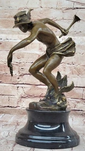 Signed Giambologna Flying Mercury Greek God Messenger Bronze Sculpture Deal NR - Picture 1 of 10