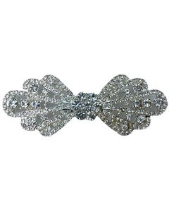 Gancio Alamaro Gioiello Metallo Argento Strass 6,5x2,5 Cm 080201.S - Imagen 1 de 3