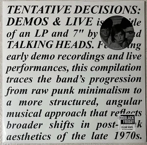 TALKING HEADS TENTATIVE DECISIONS DEMOS & LIVE LP & 7" RSD BLACK FRIDAY 2025 - Bild 1 von 3