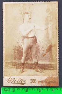 Vintage Billy Manning 1890er Boxen Boxer Kabinett Foto (hat einige Gebrauchsspuren) - Bild 1 von 2