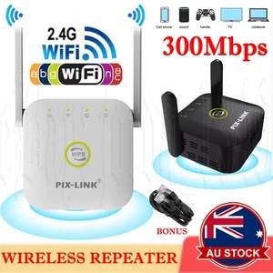 300Mbps Dual Band Wireless WiFi Extender Repeater Router Range Signal Booster AU - Picture 1 of 15