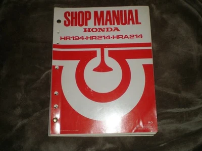 Cortacésped Honda PXA SXA HR194 HR214 HRA214 manual de reparación de servicio Foto 1 de 2