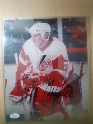 BOB PROBERT AUTOGRAPHED DETROIT RED WINGS 8 x 10 Photo  JSA - Image 1 of 2
