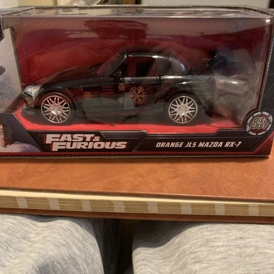 Jada  Fast and Furious Orange JLS 1995 Mazda RX-7 1:24 Scale TREASURE HUNT ! ! - Image 1 of 4