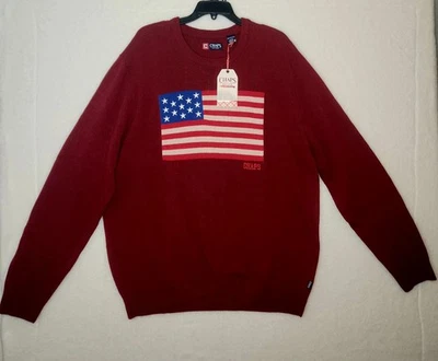 Suéter Chaps Ralph Lauren com Bandeira Americana Masculino Tamanho 2XL Novo em folha!! - Imagem 1 de 4