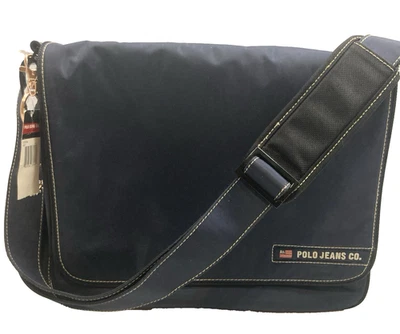 Vtg Polo Jeans Co Ralph Lauren Nylon Shoulder Crossbody Bag Purse 90s Navy Blue - Image 1 of 4