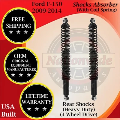 Monroe OEM Rear Shocks W/ Coil For 2009-2014 Ford F150 4WD HD Lifetime Warranty - Изображение 1 из 4