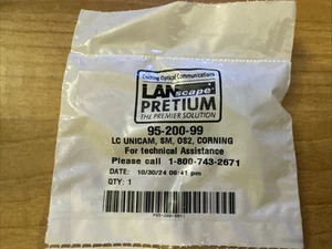 Corning 95-200-99 LC Unicam,SM, 0S2 Fiber Optic Connector - Afbeelding 1 van 2