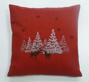 Dekokissen Kissenhülle Kissen WINTER Sofakissen HIRSCH Couchkissen WEIHNACHTEN - Bild 1 von 2