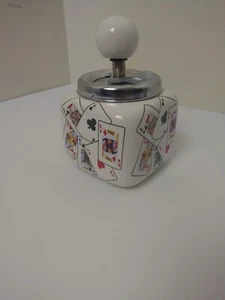 Tarjetas de póquer parte superior inferior de aluminio de cenicero. Sin caja/nunca usado - Imagen 1 de 7