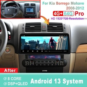 12.3 inch Screen Android Car Radio For Kia Borrego Mohave 2008-2012 GPS Carplay - Picture 1 of 7