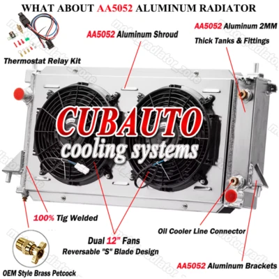 3 Row Radiator+Shroud Fan Fits 1996-2007 Ford Taurus Mercury Sable 3.0L 3.4L L6 Foto 1 de 4